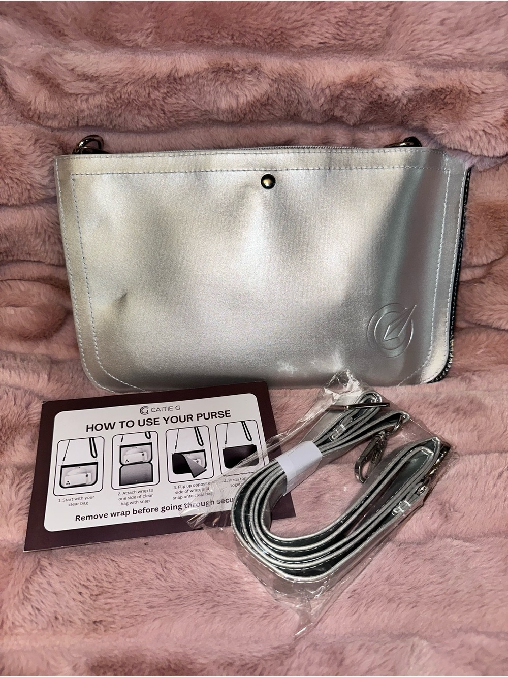 Silver Catie G Metallic Crossbody